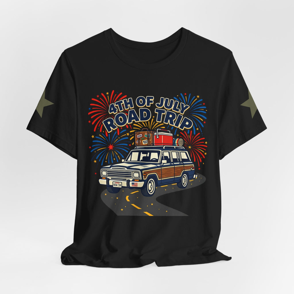 4th of July Road Trip Tee | vintage USA, red white blue Americana