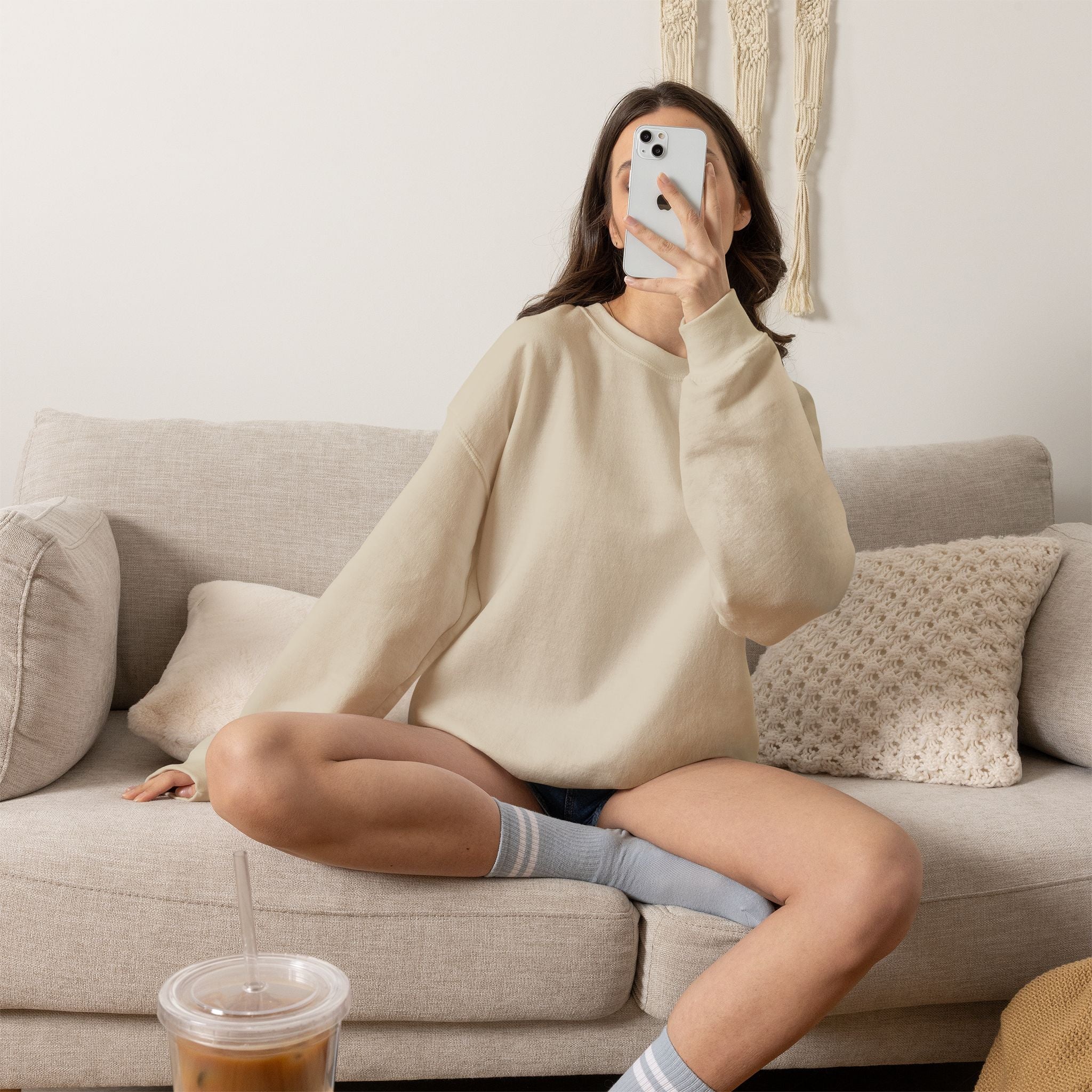 Crewneck Sweatshirt — "Print It Your Way" Minimal Customizable Pullover