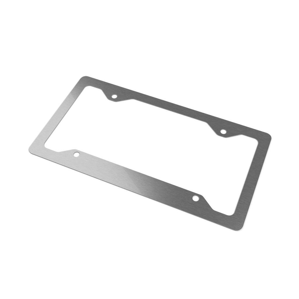 Custom Brushed Metal License Plate Frame – Personalized Car Tag Border