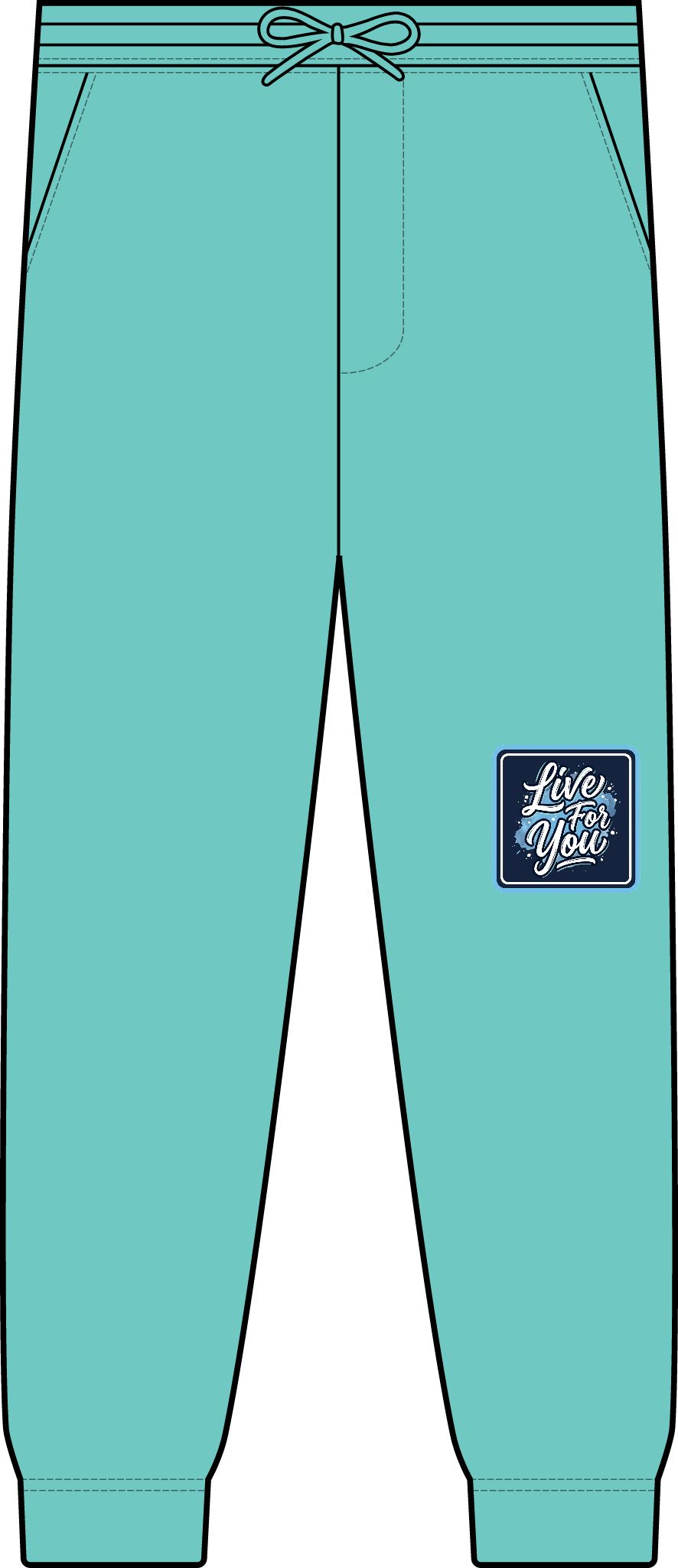Tie-Dye Fleece Sweatpants — Cozy Casual Lounge Pants with ‘Live Your Vibe’ Patch