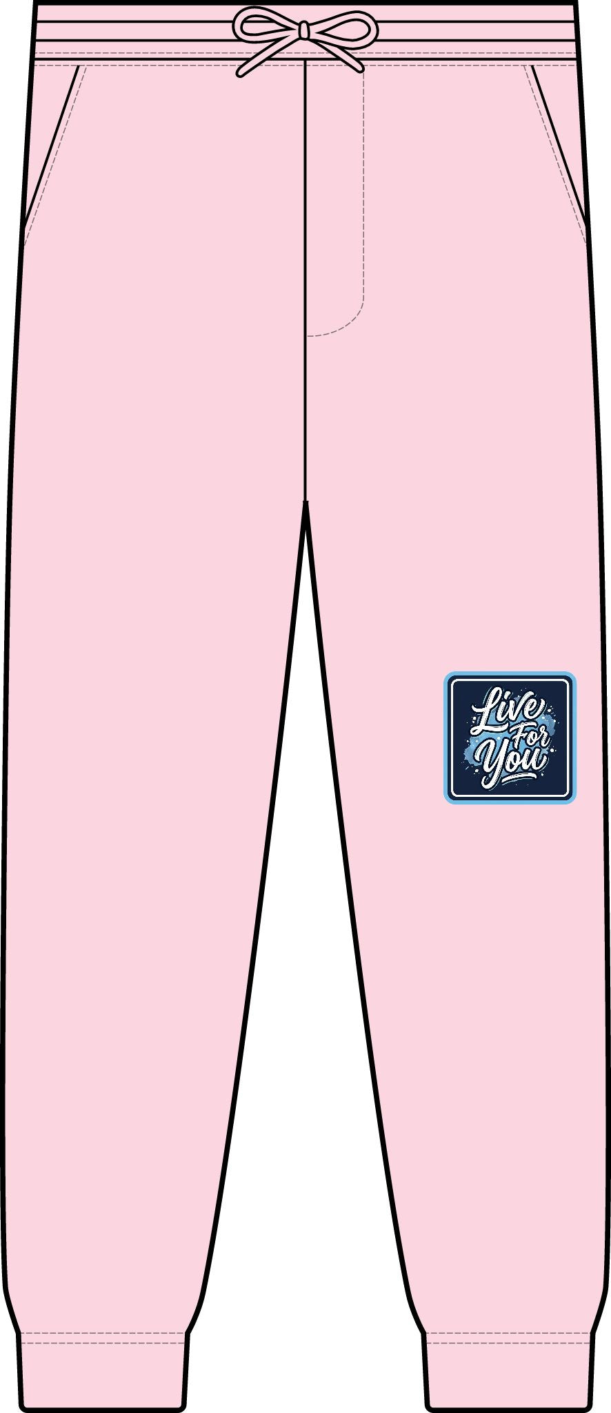 Tie-Dye Fleece Sweatpants — Cozy Casual Lounge Pants with ‘Live Your Vibe’ Patch