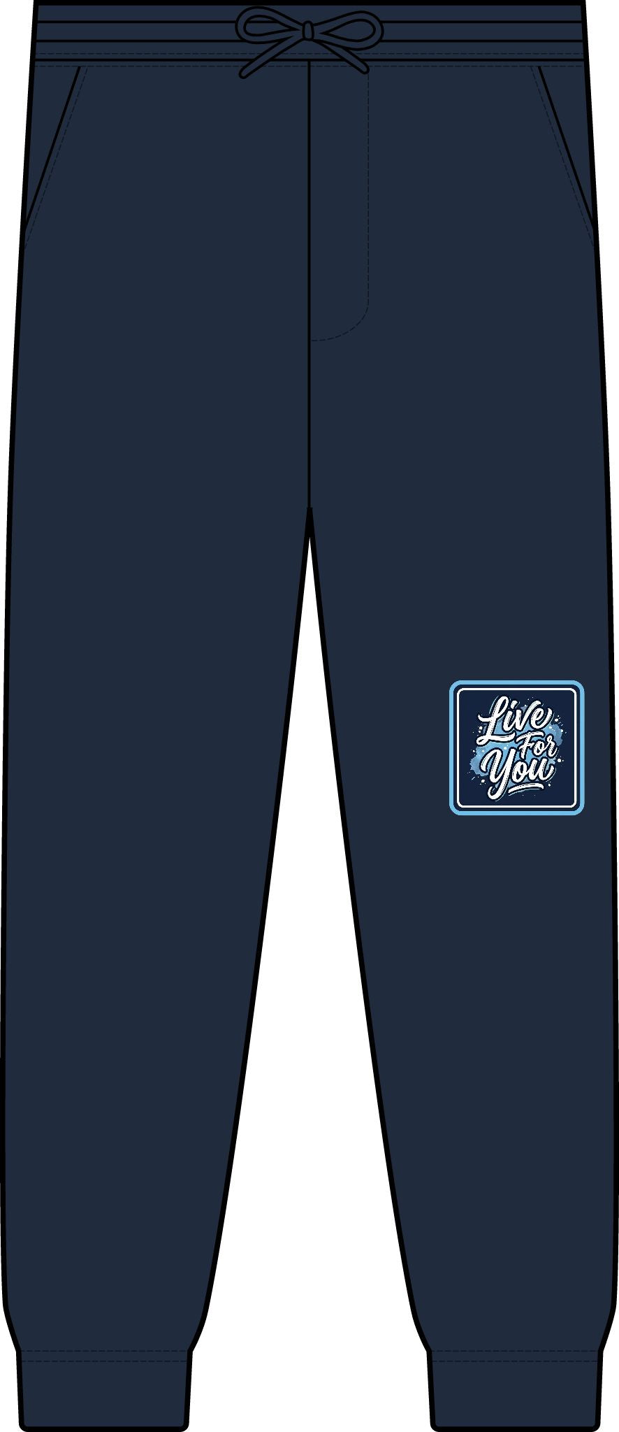 Tie-Dye Fleece Sweatpants — Cozy Casual Lounge Pants with ‘Live Your Vibe’ Patch