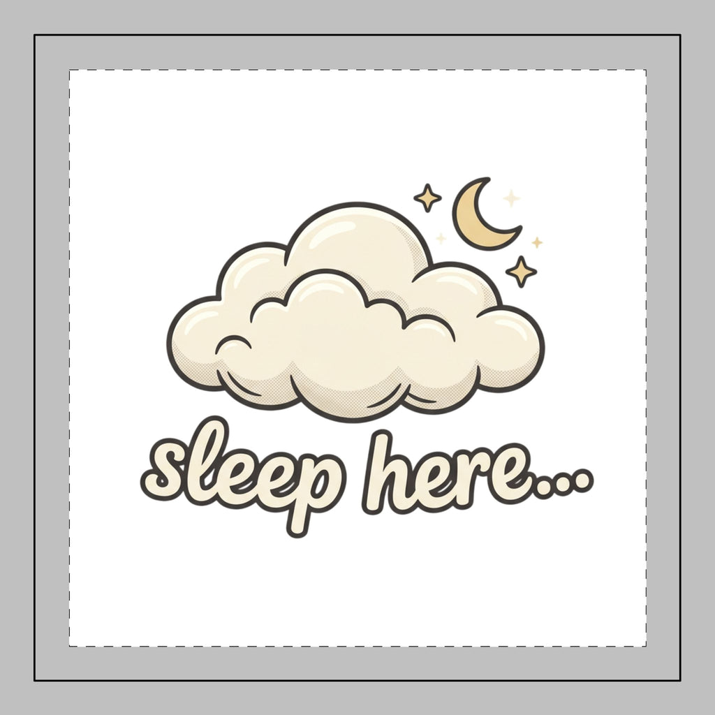 Sleep Here Cloud Pillowcase – Cute Nighttime Decorative Pillow Cover