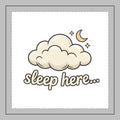 Sleep Here Cloud Pillowcase – Cute Nighttime Decorative Pillow Cover