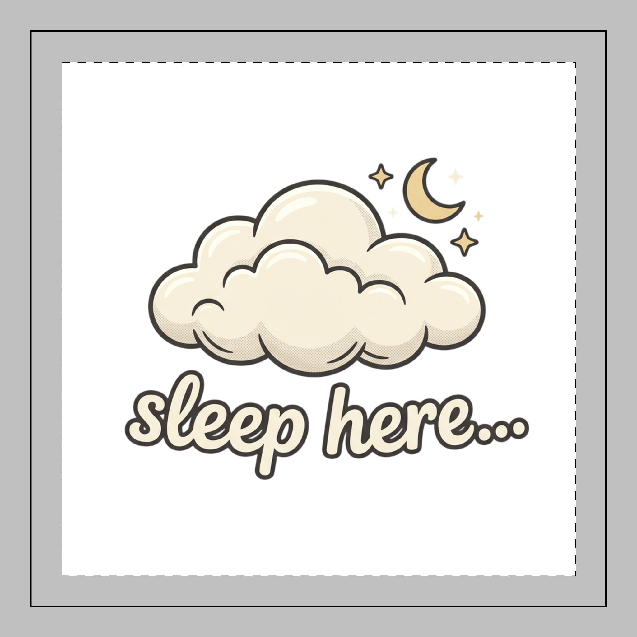Sleep Here Cloud Pillowcase – Cute Nighttime Decorative Pillow Cover