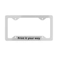 Custom Brushed Metal License Plate Frame – Personalized Car Tag Border