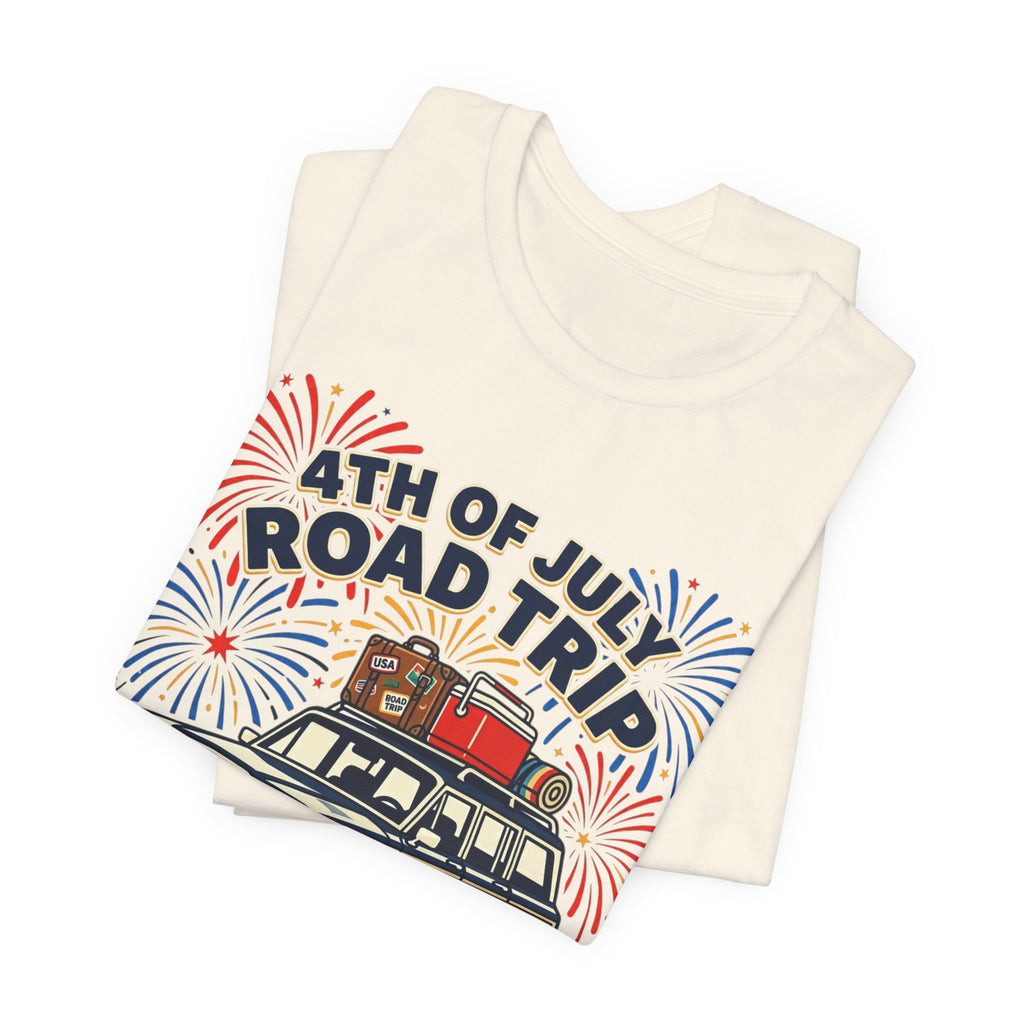 4th of July Road Trip Tee | vintage USA, red white blue Americana