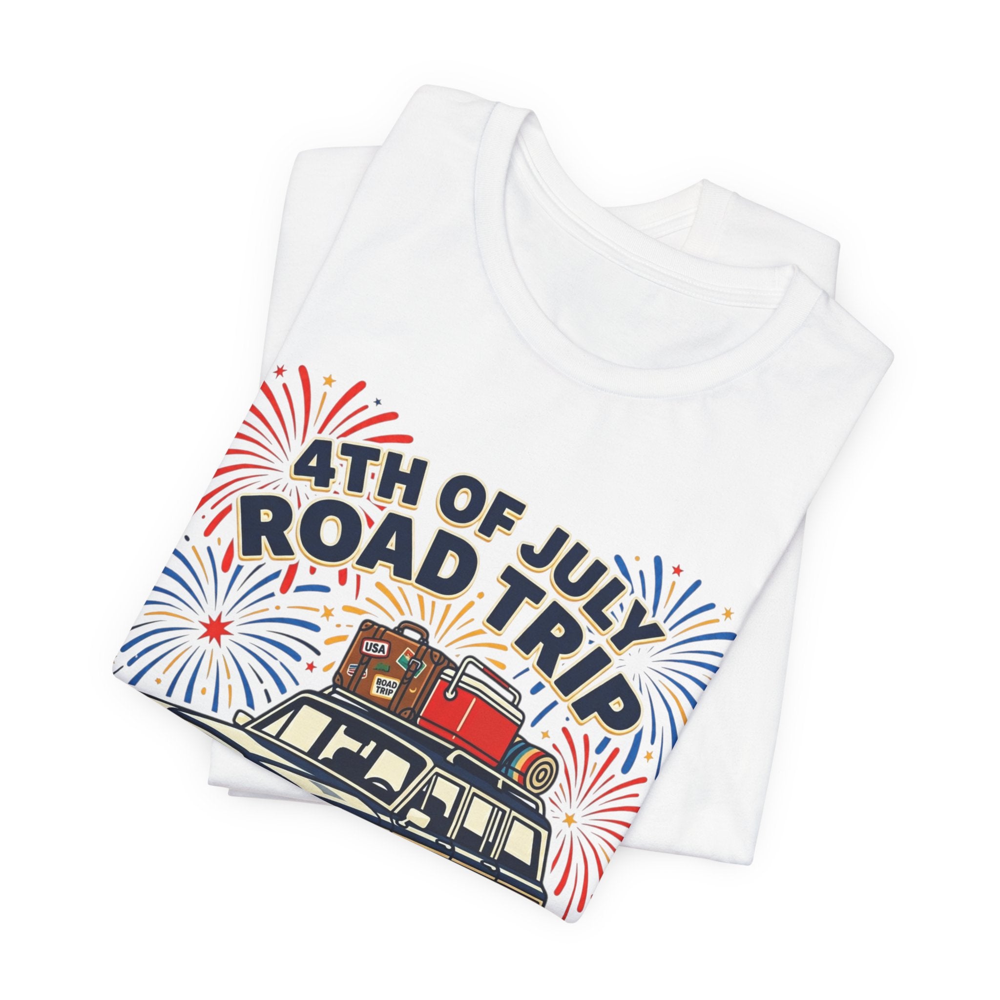 4th of July Road Trip Tee | vintage USA, red white blue Americana