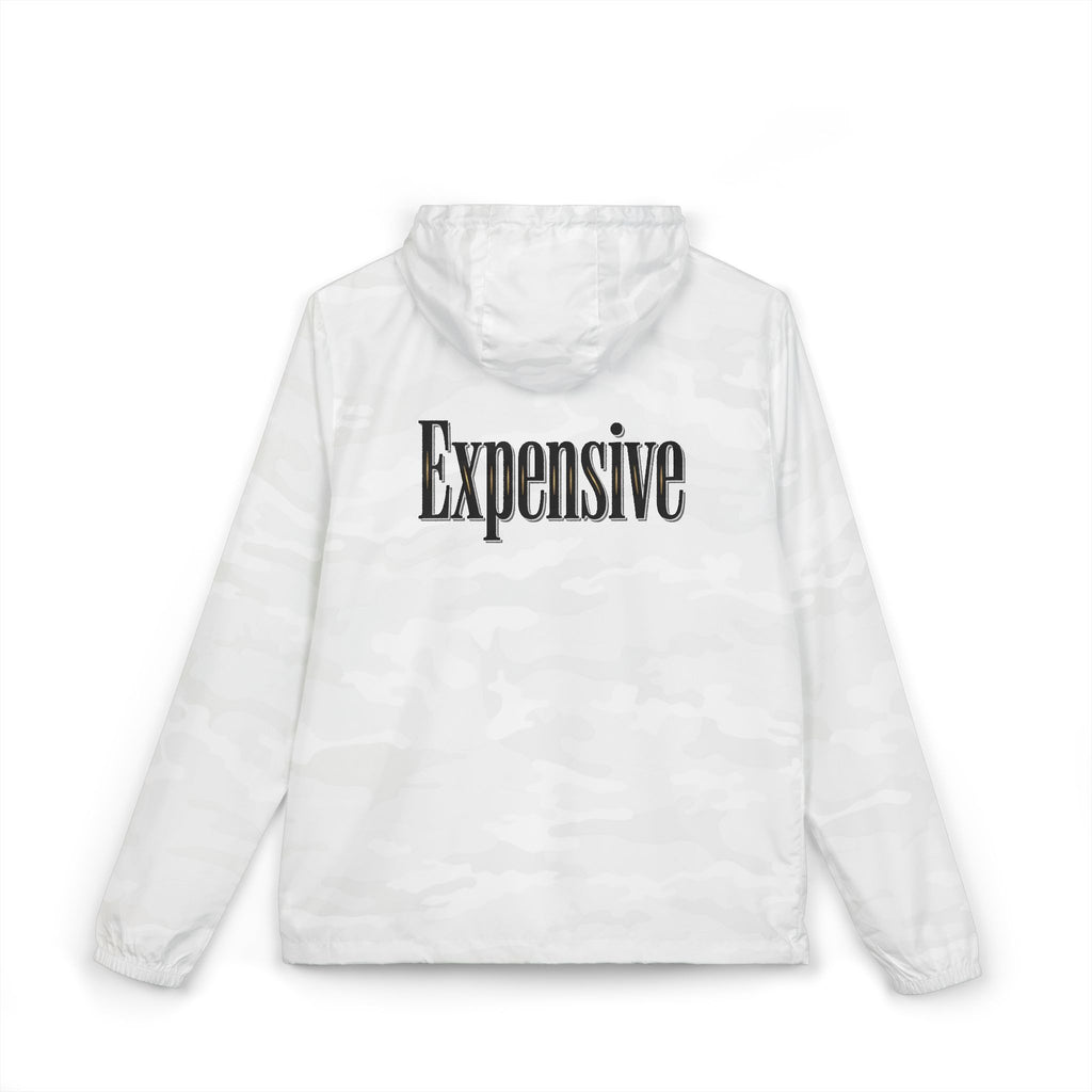 'Expensive' Back Print Lightweight Zip-Up Windbreaker