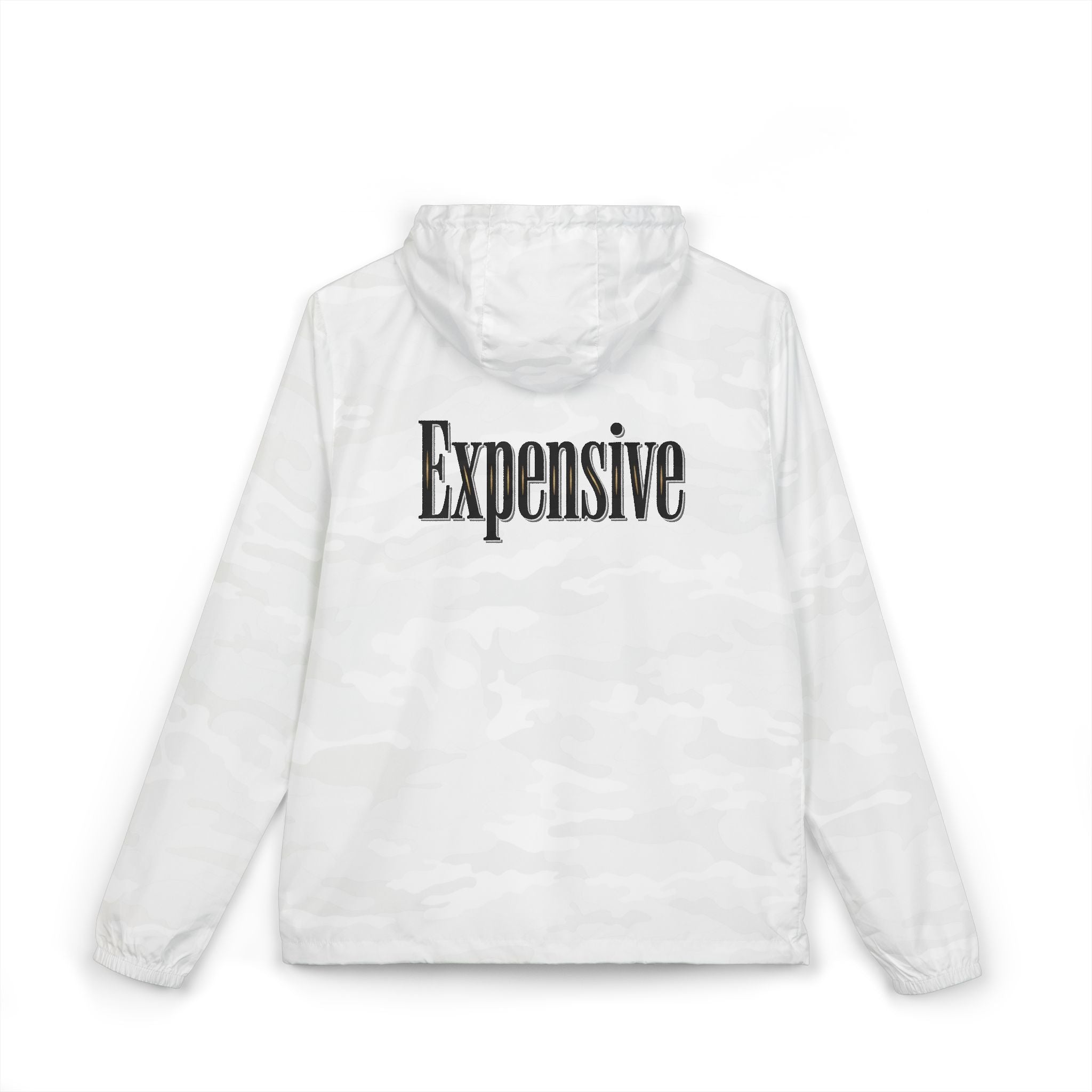 'Expensive' Back Print Lightweight Zip-Up Windbreaker