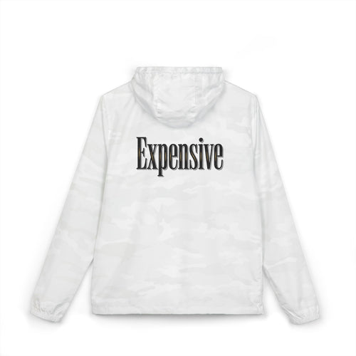 'Expensive' Back Print Lightweight Zip-Up Windbreaker
