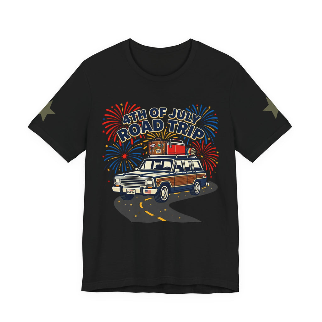4th of July Road Trip Tee | vintage USA, red white blue Americana