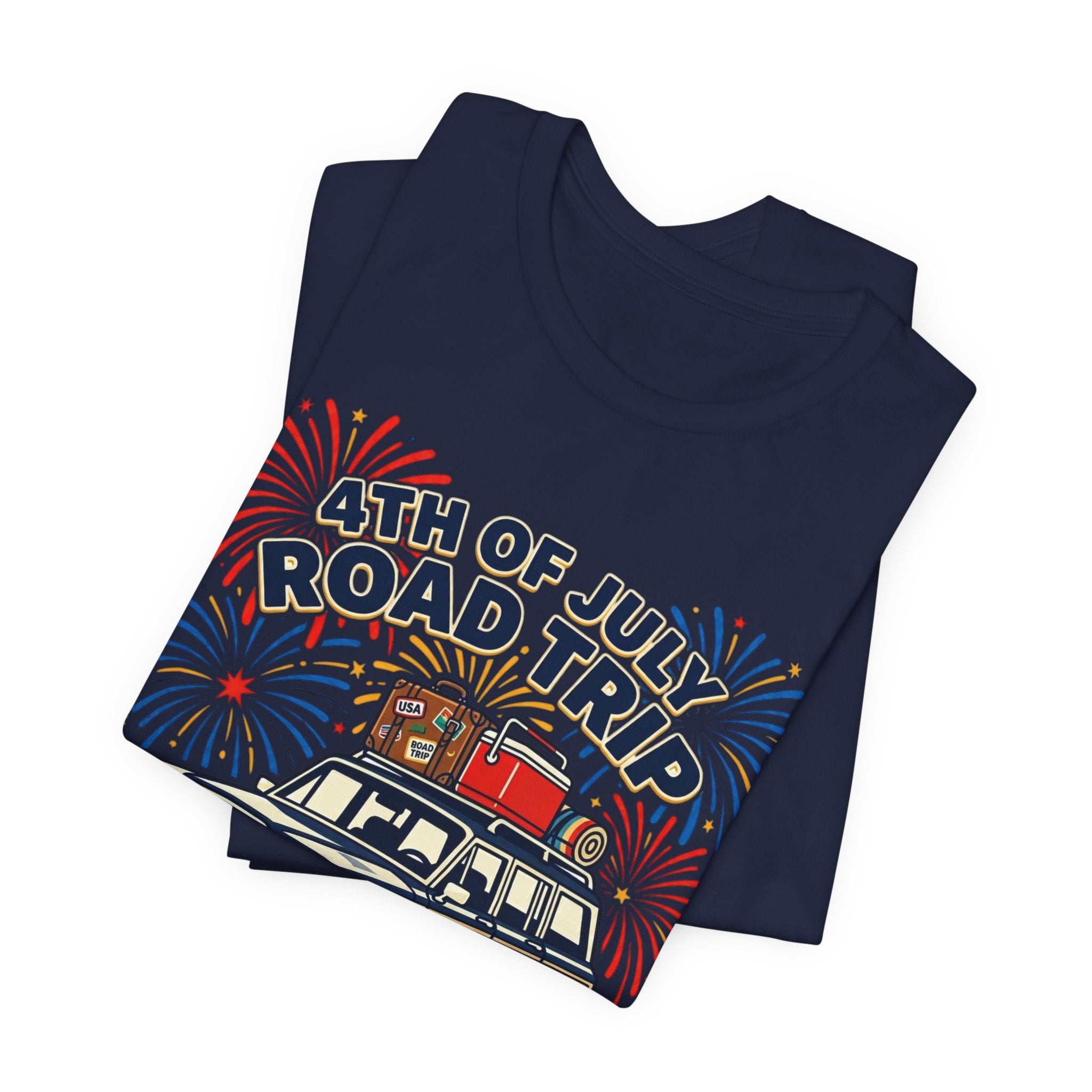 4th of July Road Trip Tee | vintage USA, red white blue Americana