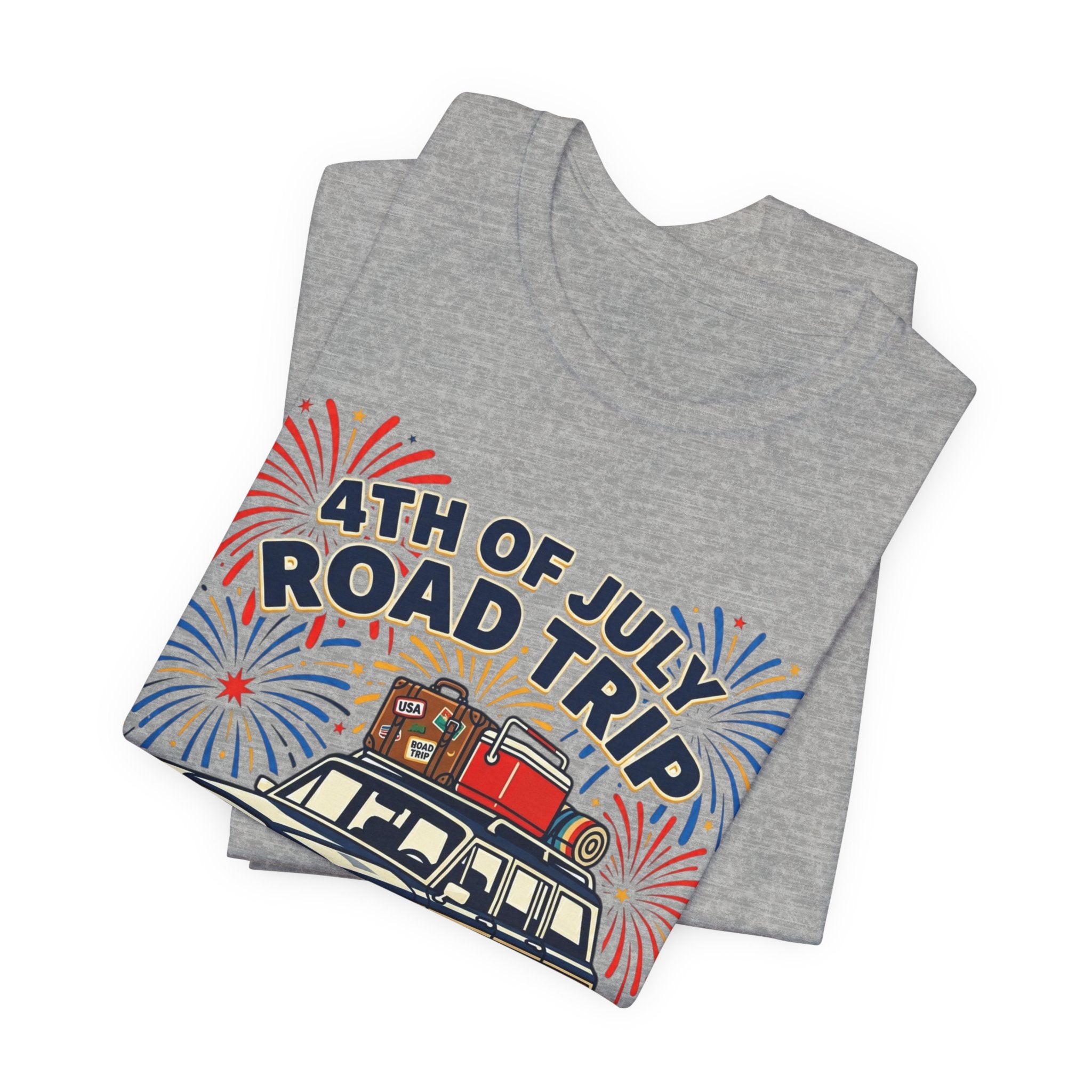 4th of July Road Trip Tee | vintage USA, red white blue Americana
