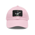 Pink Dad Hat with Leather Patch — 'Hard to Stop' Golfer Graphic Cap