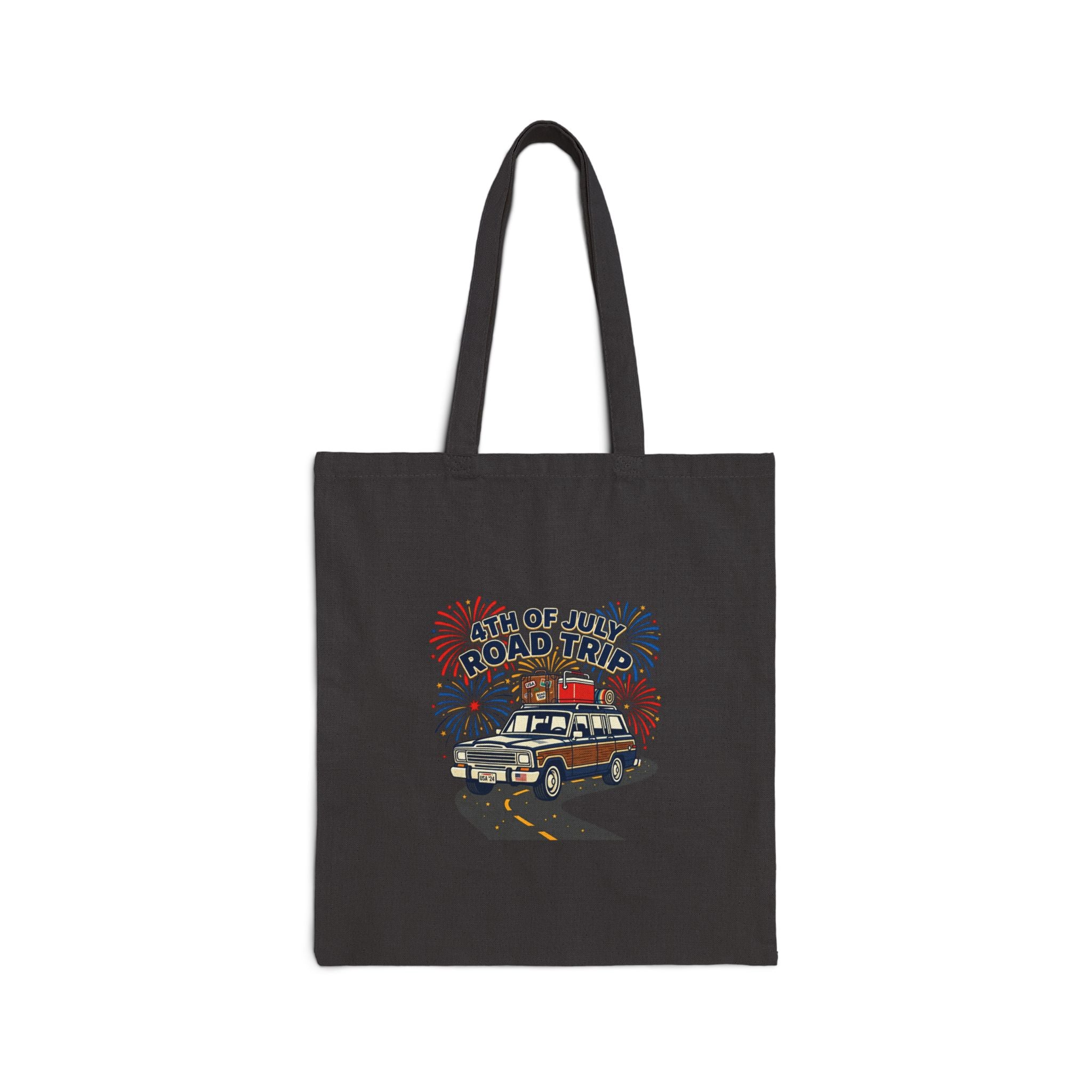 4th of July Road Trip Tote | vintage Americana, red white blue