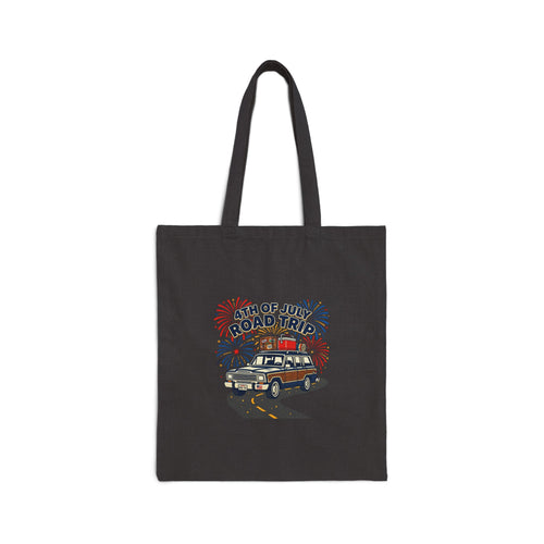 4th of July Road Trip Tote | vintage Americana, red white blue