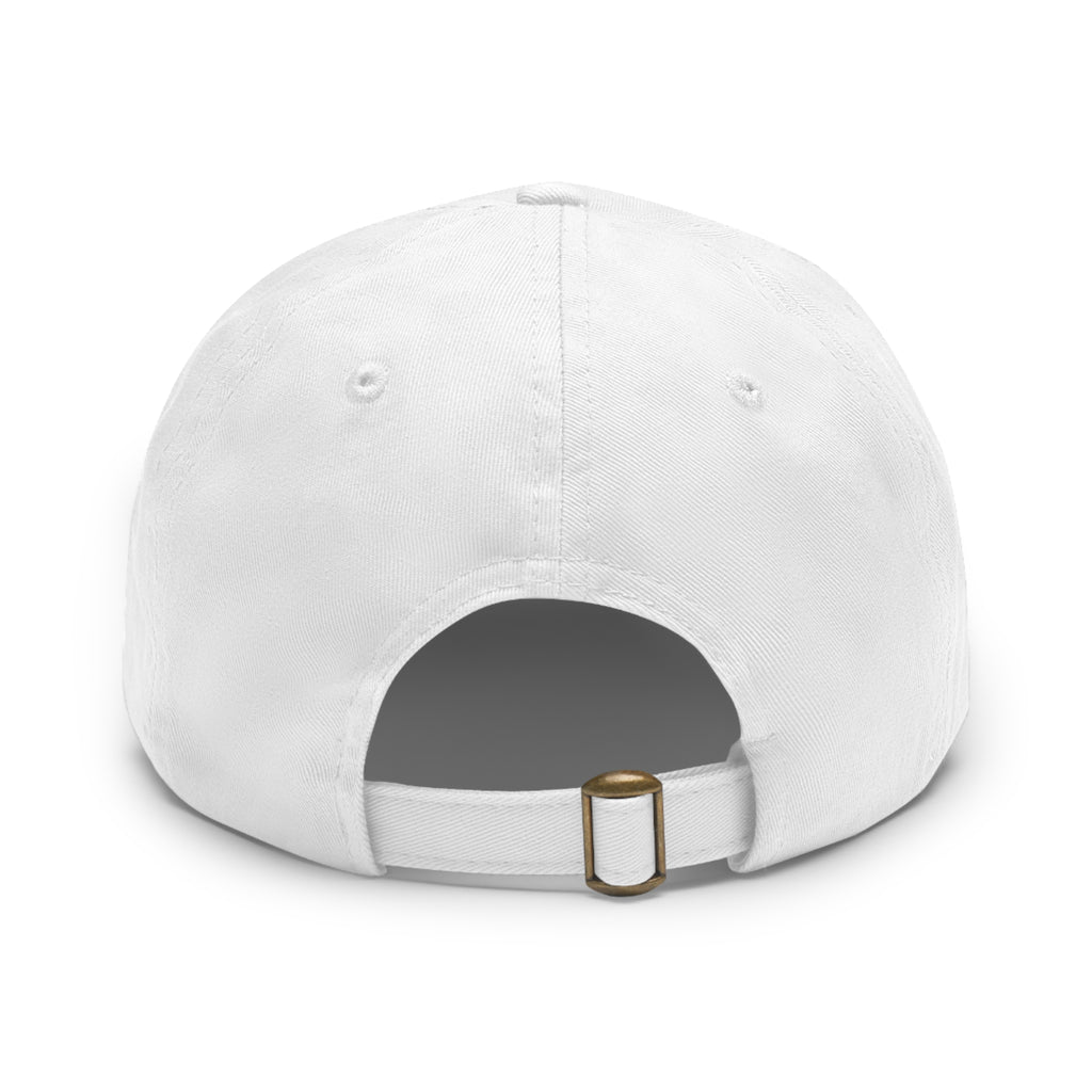 Pink Dad Hat with Leather Patch — 'Hard to Stop' Golfer Graphic Cap