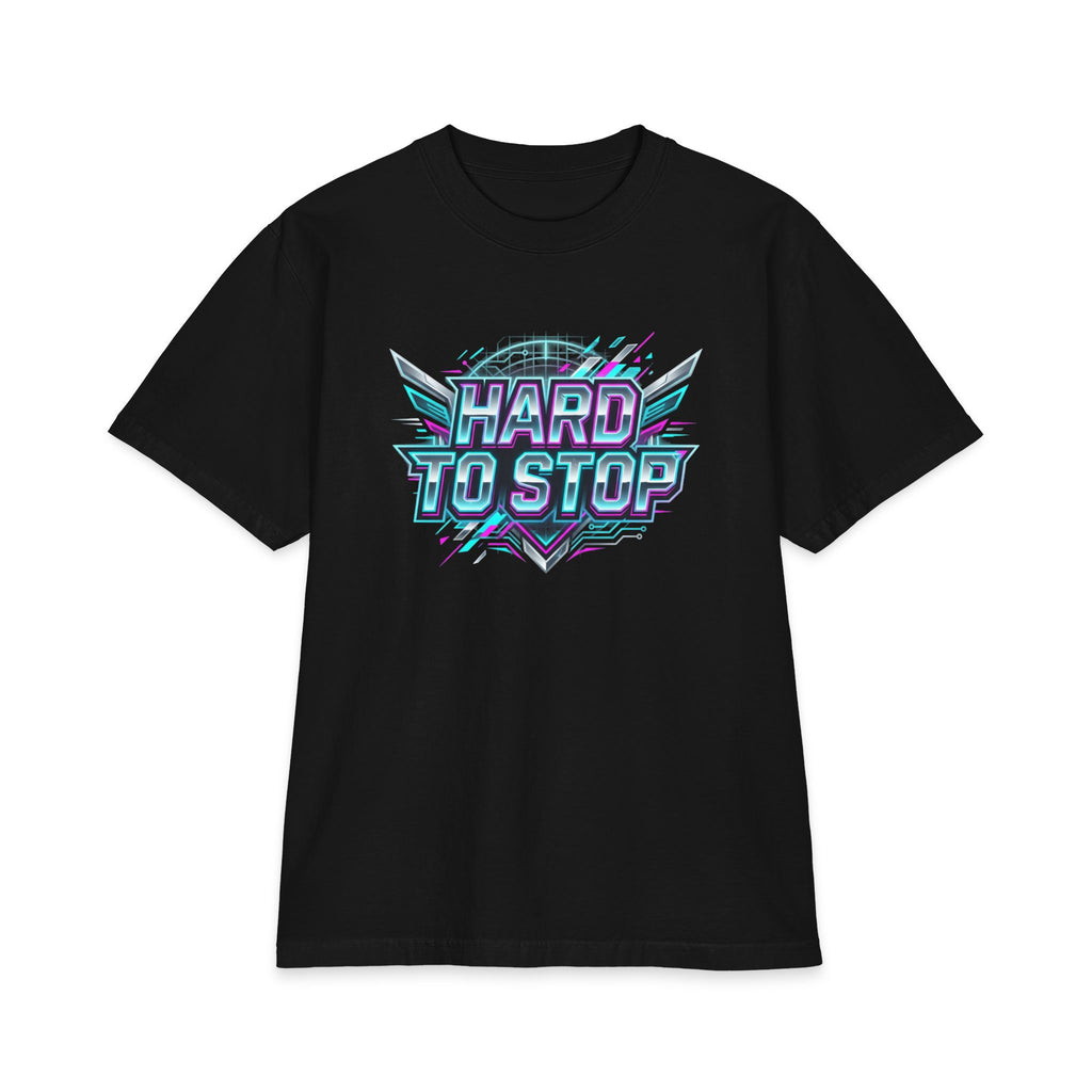 Hard To Stop Graphic Tee — Retro Vaporwave Fitness T‑Shirt