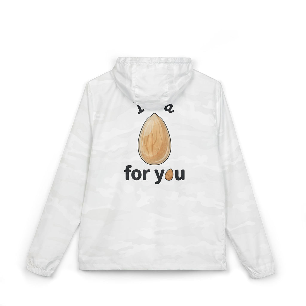 Windbreaker — “I’m a Nut for You” Cute Almond Graphic Jacket
