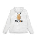 Windbreaker — “I’m a Nut for You” Cute Almond Graphic Jacket
