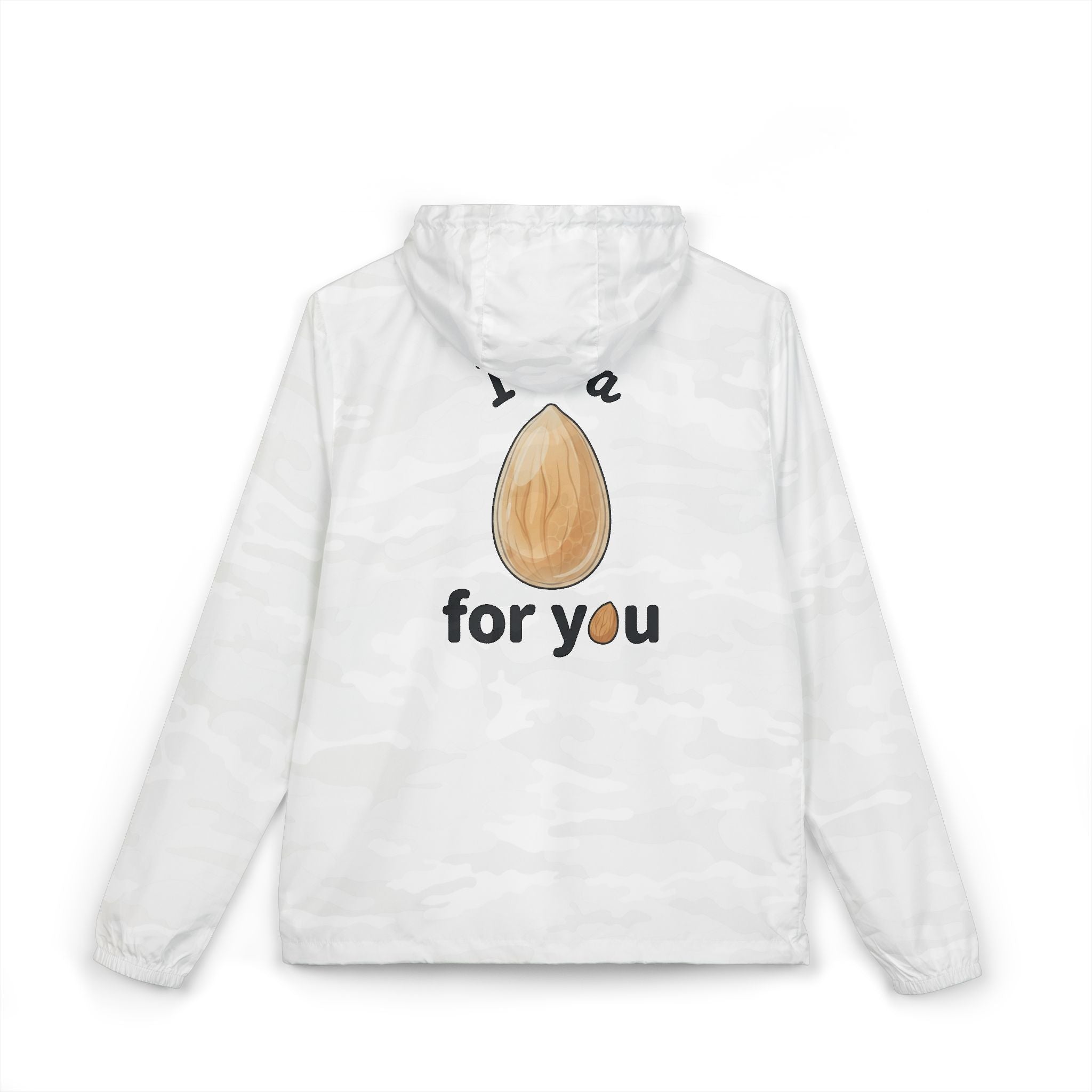 Windbreaker — “I’m a Nut for You” Cute Almond Graphic Jacket