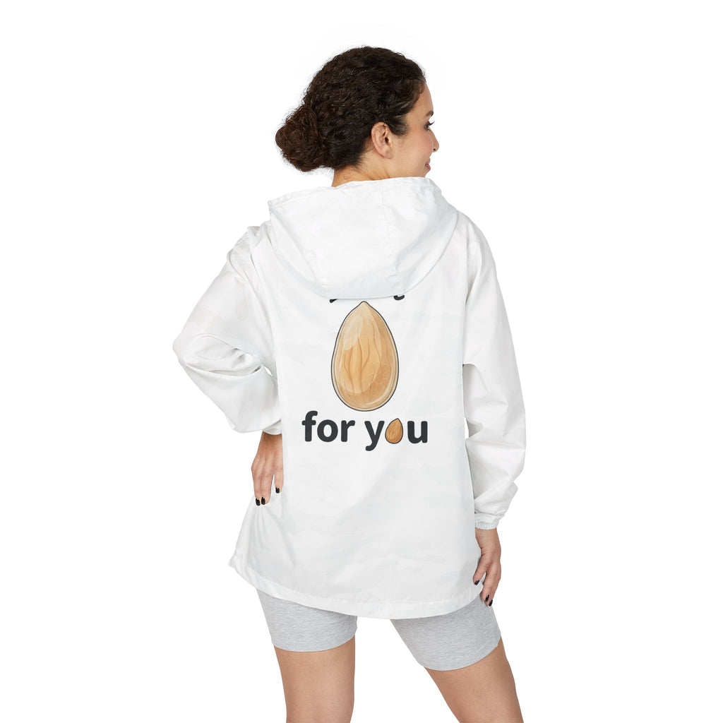 Windbreaker — “I’m a Nut for You” Cute Almond Graphic Jacket